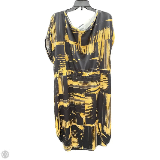 Dress Casual Midi By Cmf In Black & Gold, Size: 2x