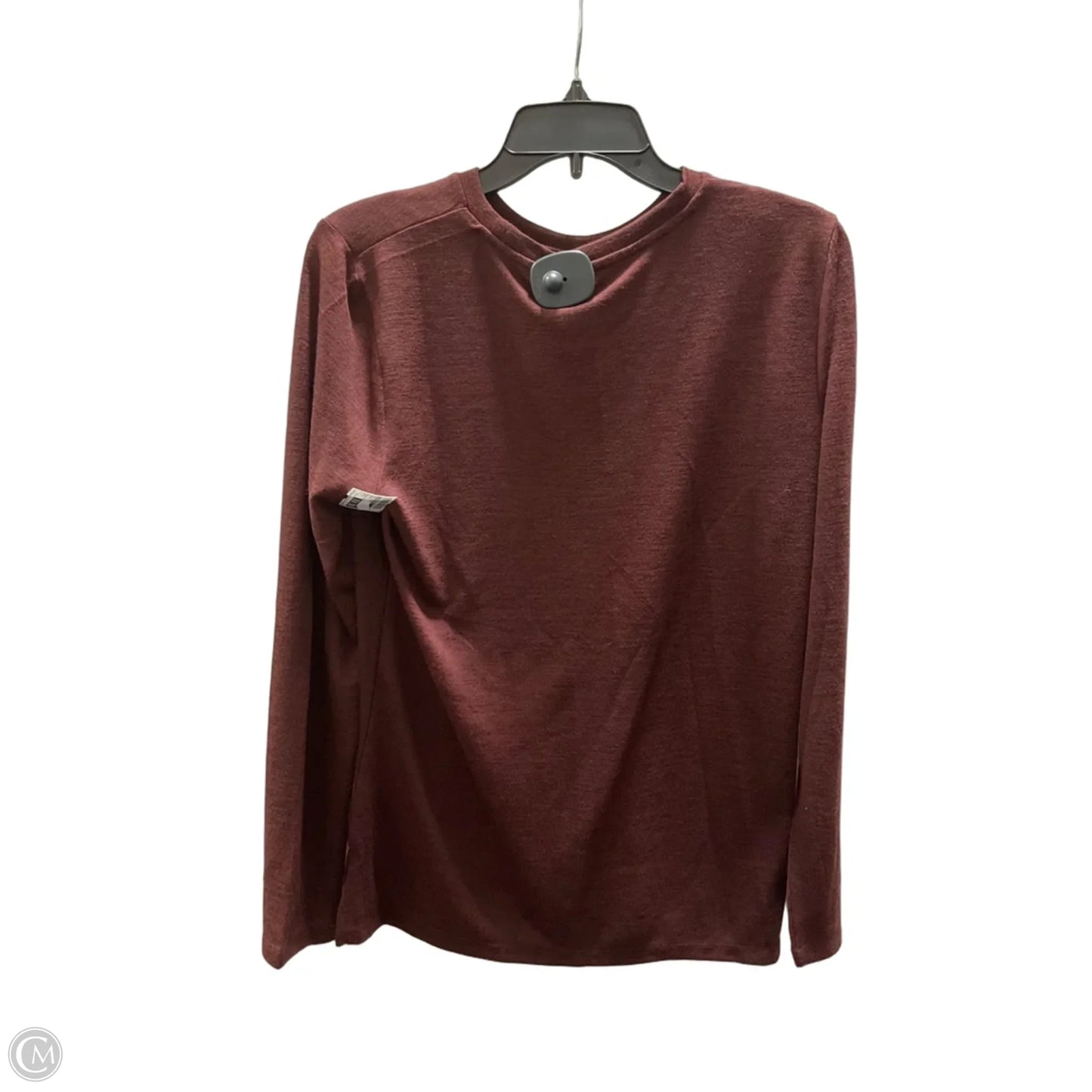 Top Long Sleeve Basic By Banana Republic In Maroon, Size: L