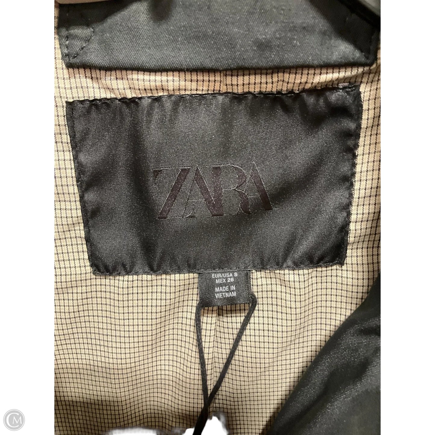 Jacket Utility By Zara In Black & Brown, Size: S