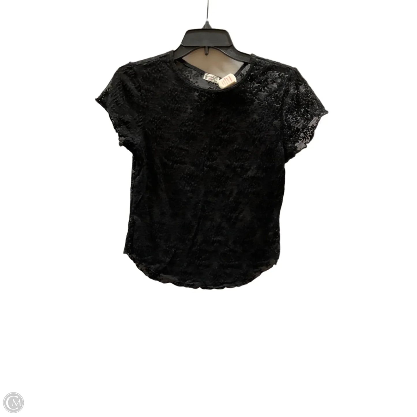 Top Short Sleeve By Free People In Black, Size: L