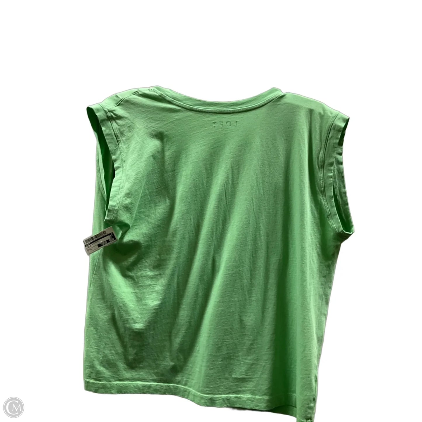 Top Sleeveless By Loft In Green, Size: L