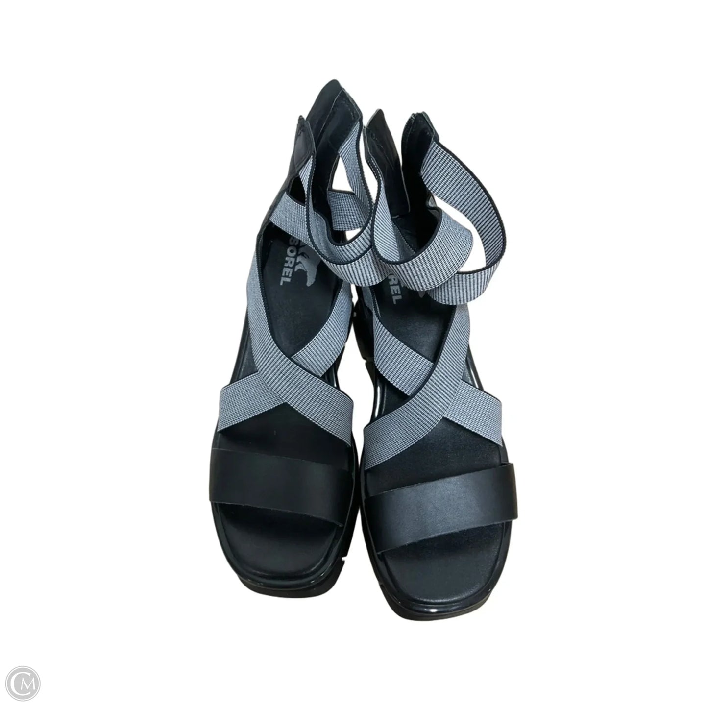 Sandals Heels Wedge By Sorel In Black, Size: 8