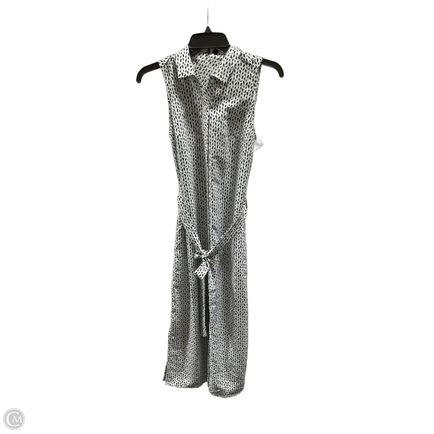 Dress Casual Midi By Banana Republic In Blue & White, Size: 0