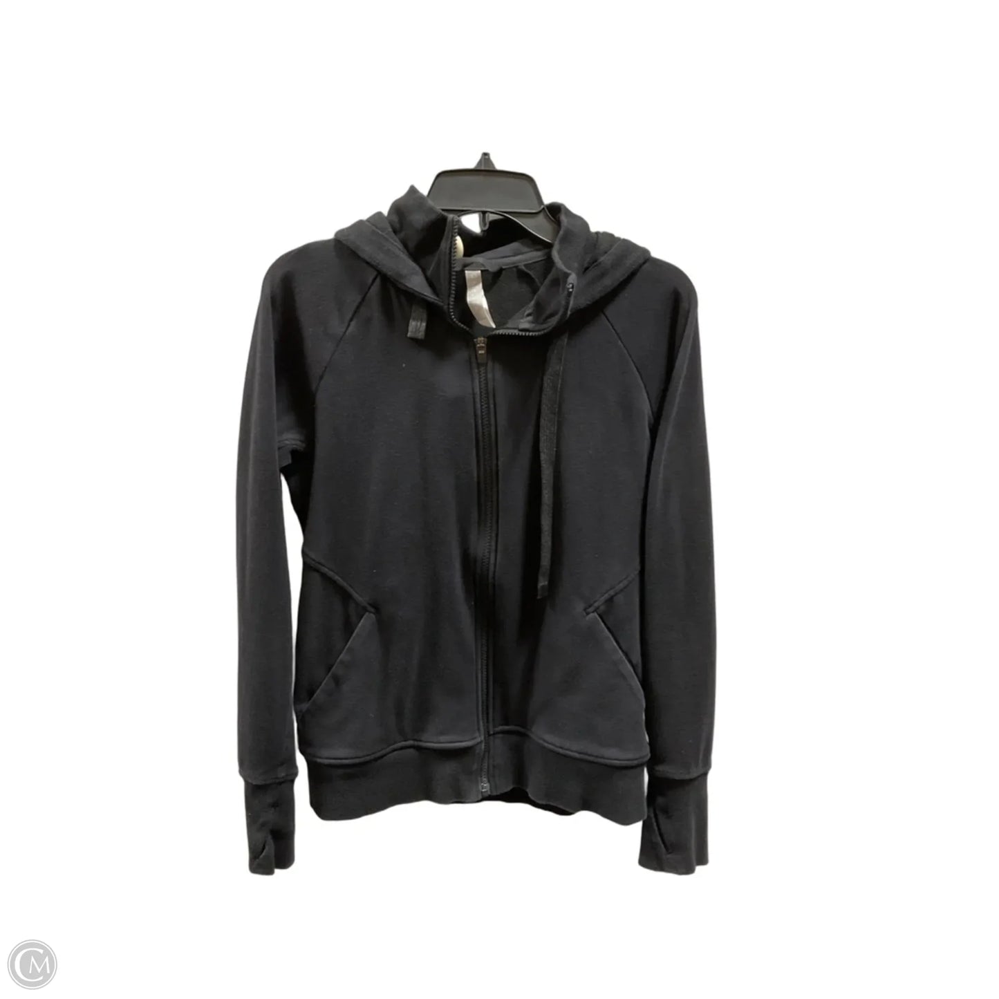 Athletic Top Long Sleeve Hoodie By Athleta In Black, Size: M