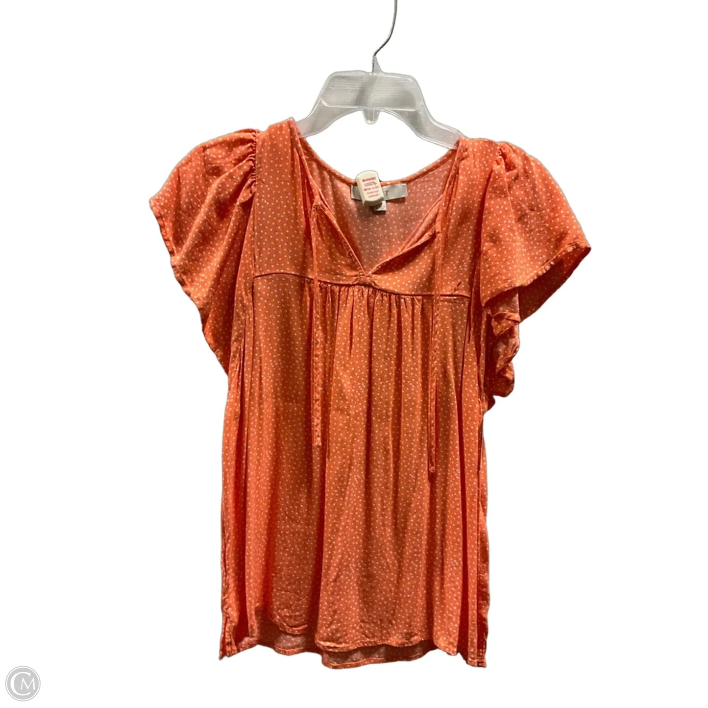 Top Sleeveless By Loft In Orange, Size: M