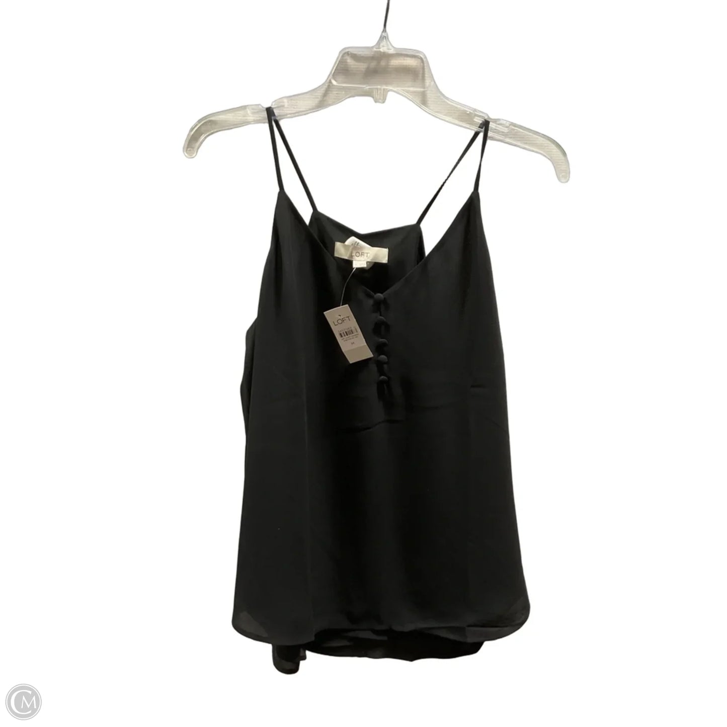 Top Sleeveless By Loft In Black, Size: M