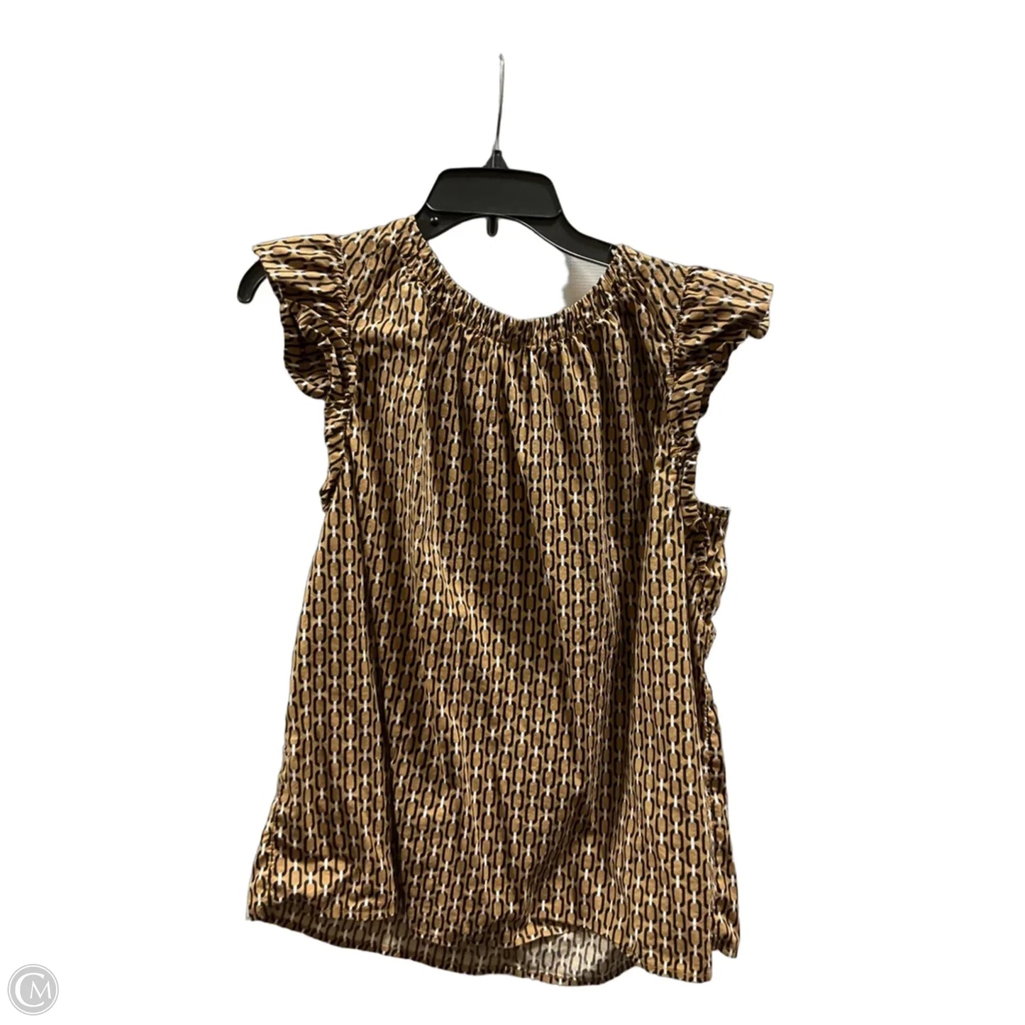 Top Sleeveless By Loft In Brown, Size: M