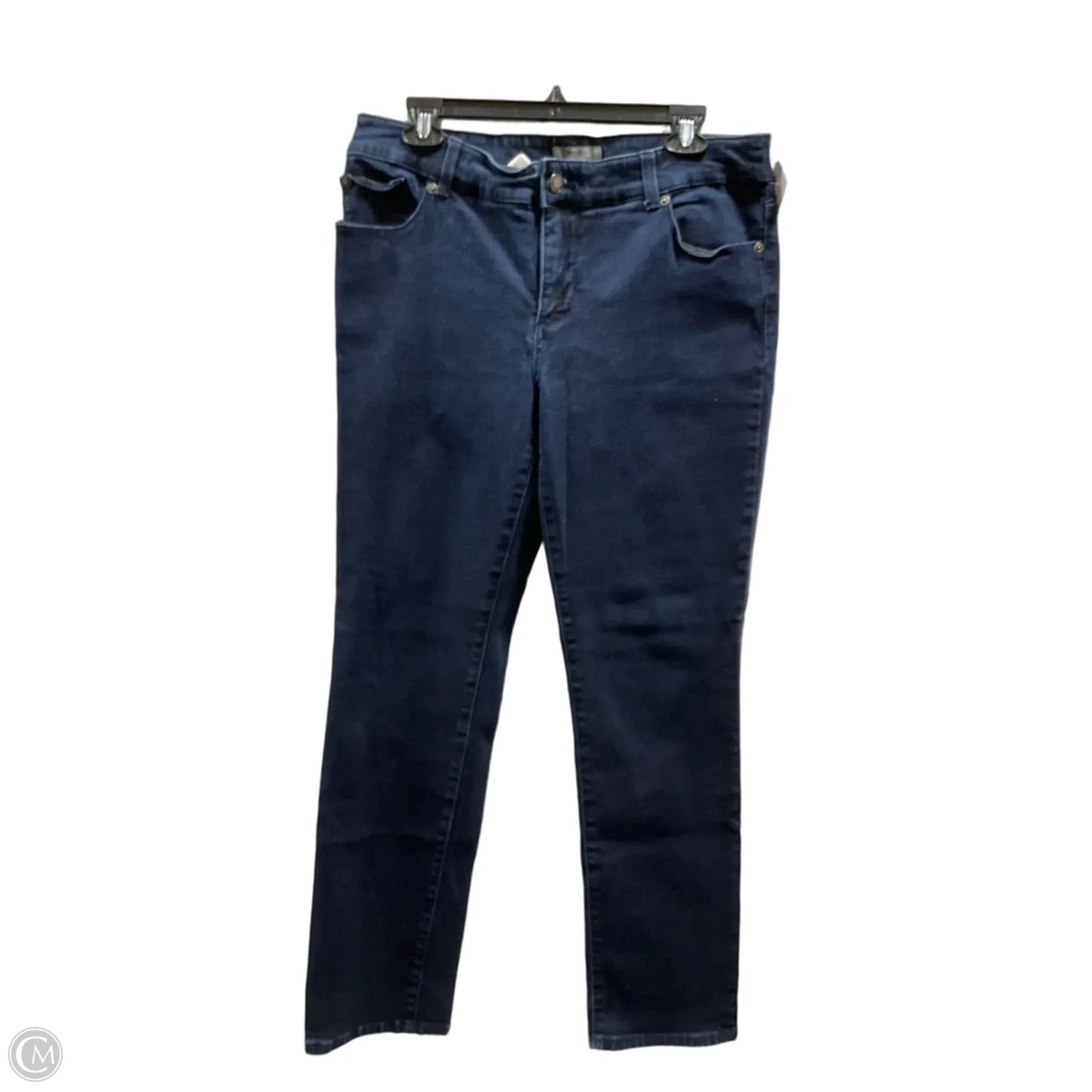 Jeans Straight By Chicos In Blue Denim, Size: 10