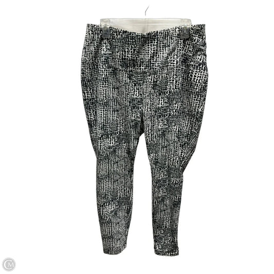 Athletic Leggings By Zenergy By Chicos In Black & White, Size: L