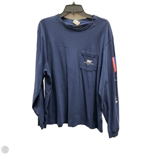 Top Long Sleeve By Vineyard Vines In Navy, Size: Xs