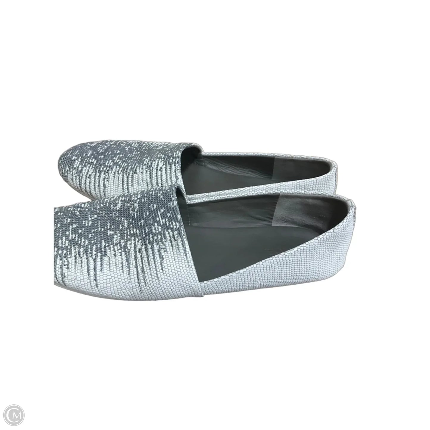Shoes Flats By Vince In Grey & White, Size: 9.5