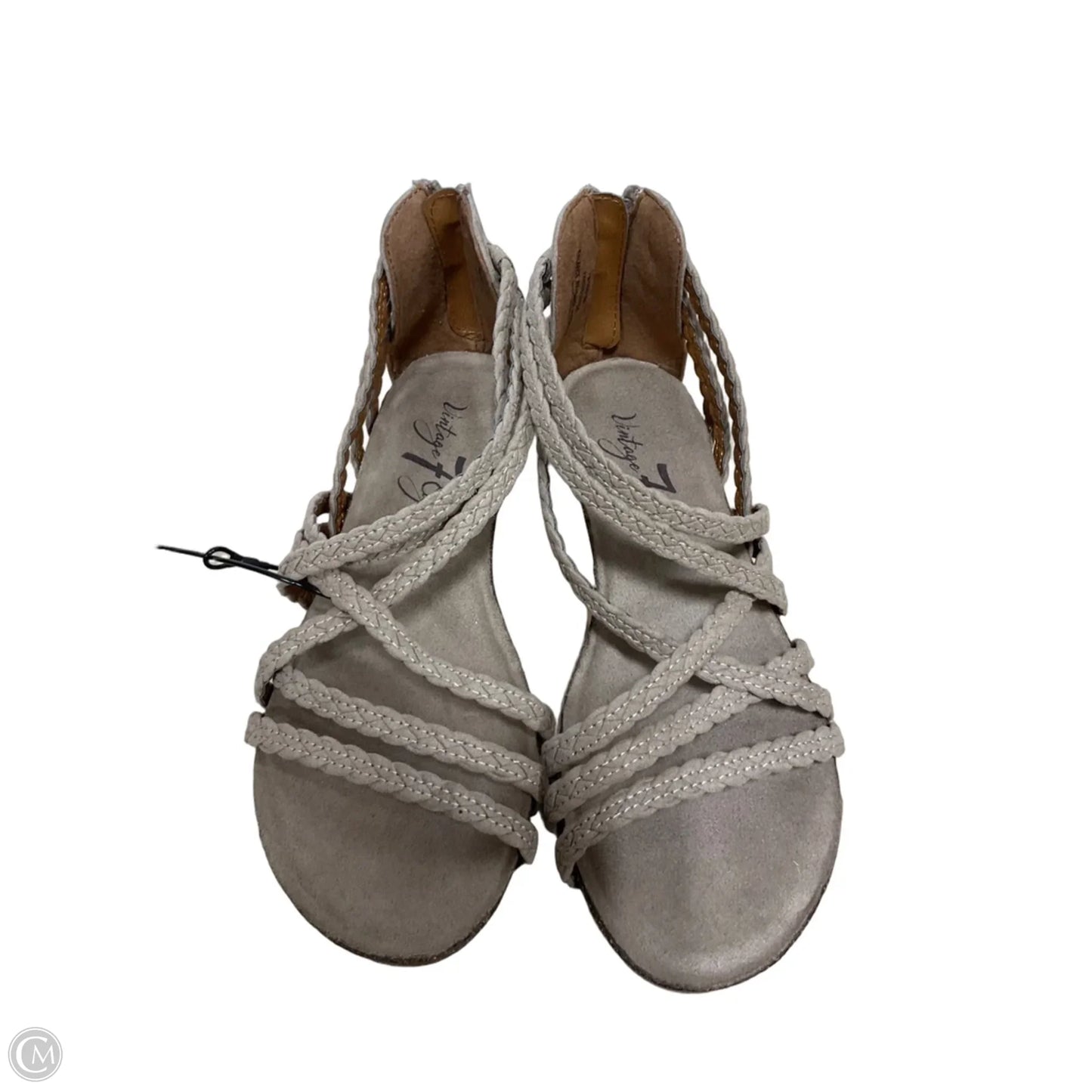Sandals Heels Wedge By Cmf In Tan, Size: 7