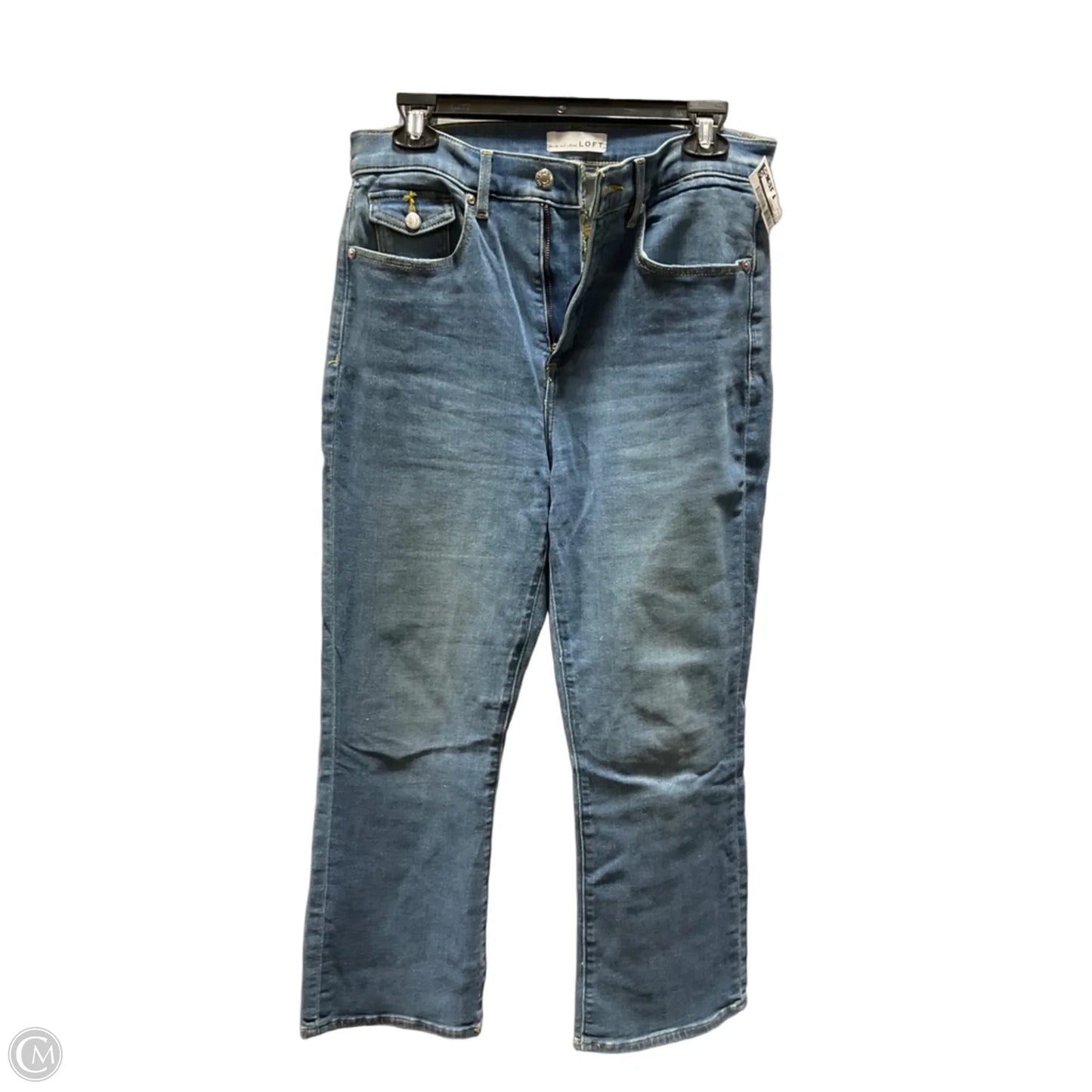 Jeans Straight By Loft In Blue Denim, Size: 8