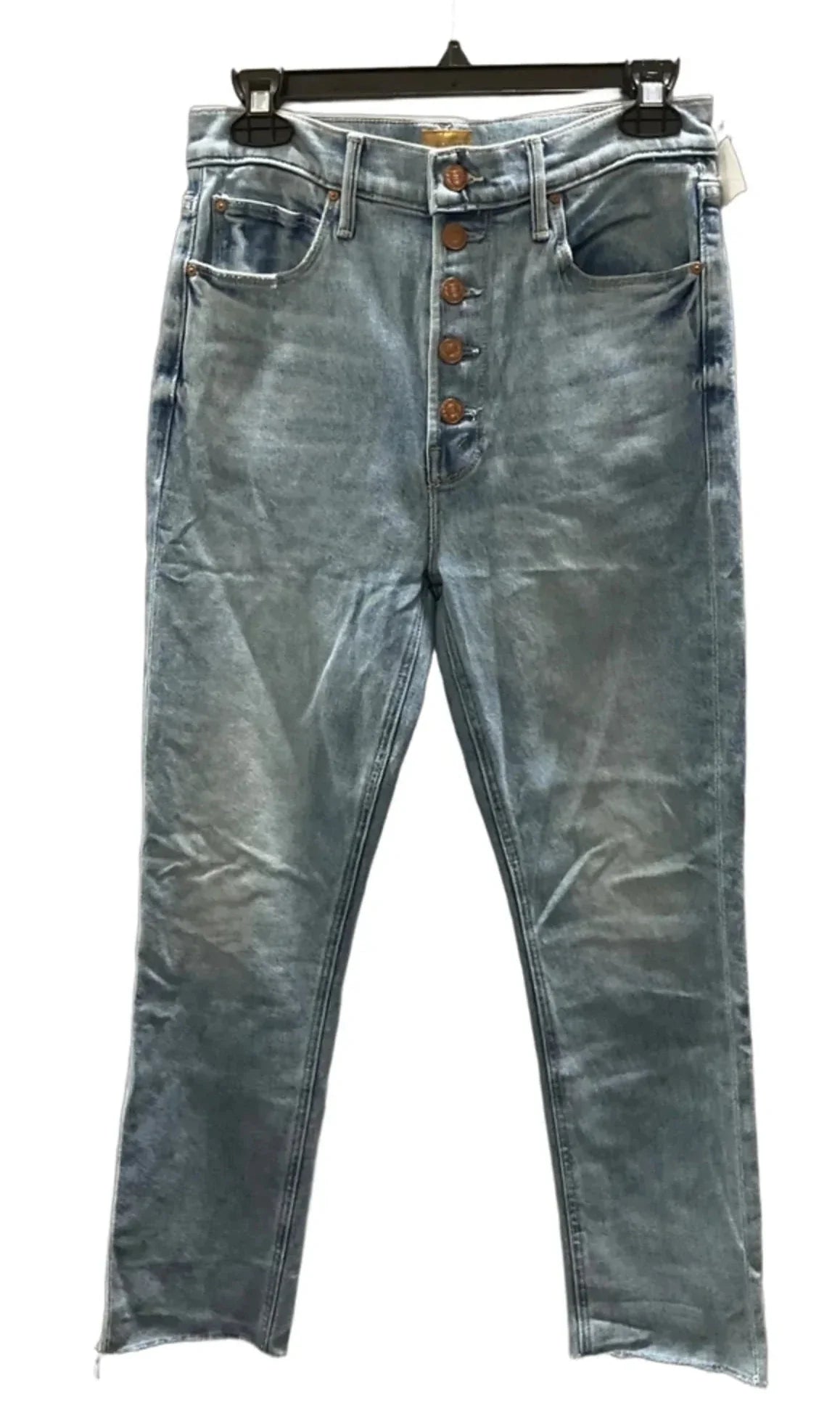 Jeans Straight By Mother In Blue Denim, Size: 6