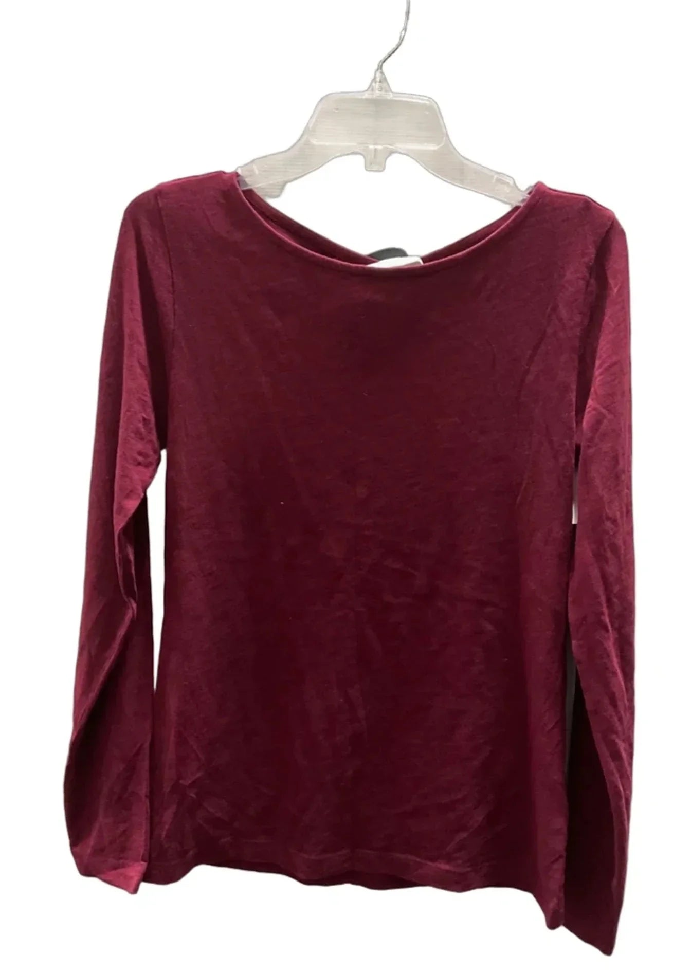 Top Long Sleeve Basic By J. Crew In Maroon, Size: M