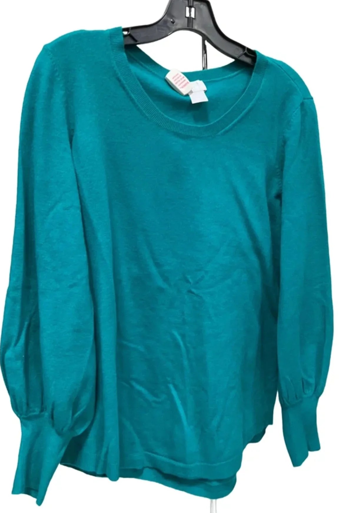 Top Long Sleeve By Chicos In Teal, Size: L