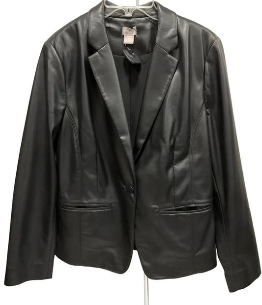 Jacket Other By Chicos In Black, Size: L