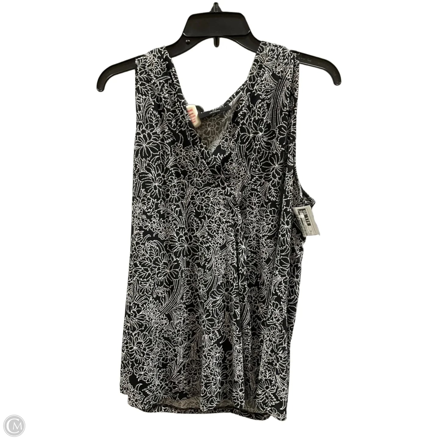Top Sleeveless By Lane Bryant In Black & Cream, Size: Xl