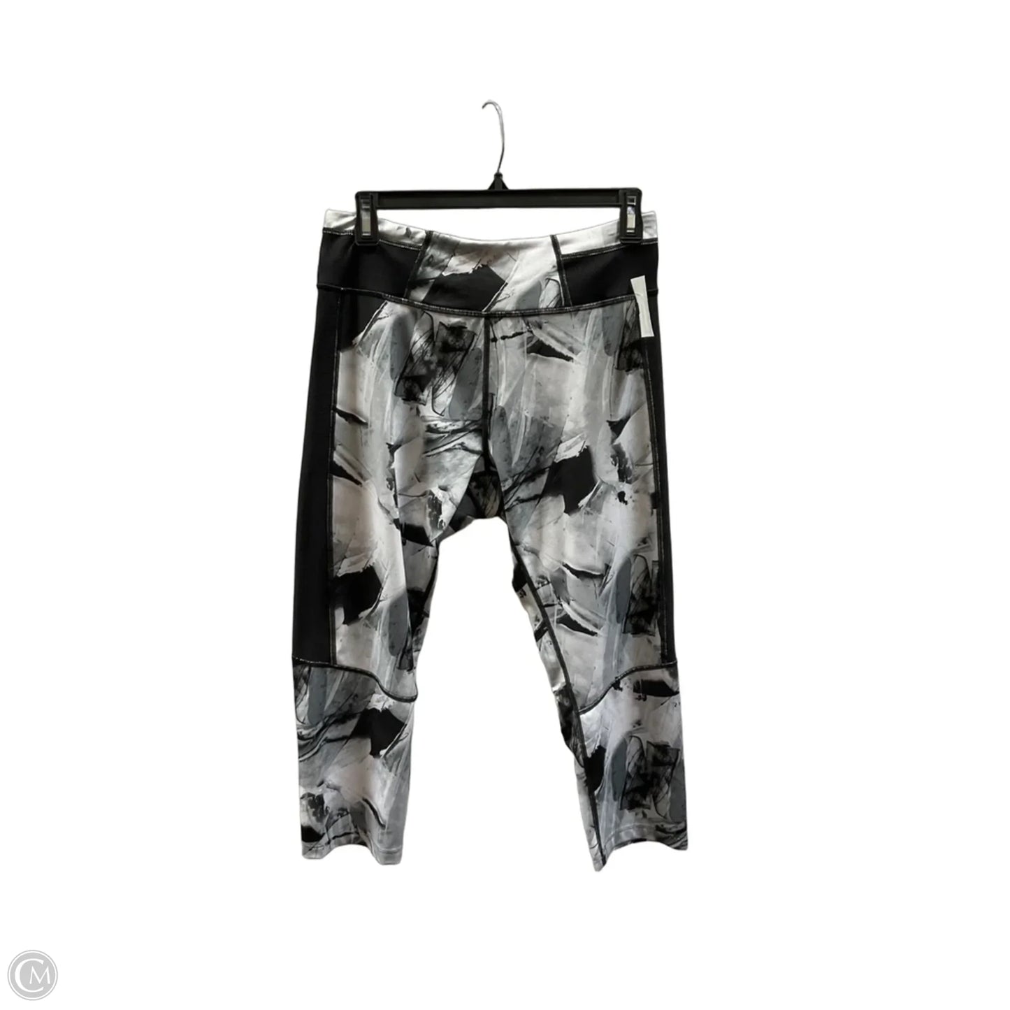 Athletic Leggings Capris By Tek Gear In Black & Cream, Size: L