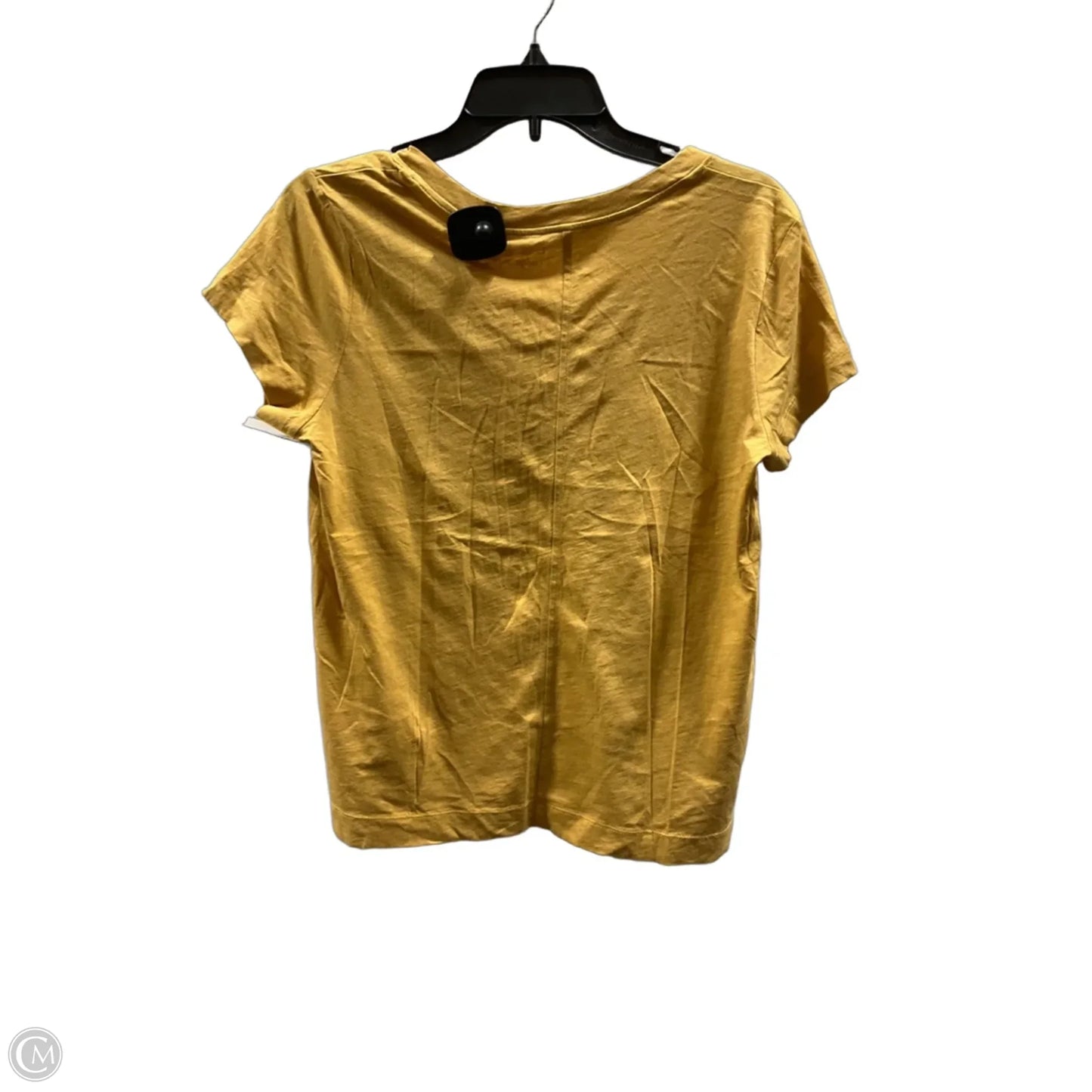 Top Short Sleeve Basic By Loft In Yellow, Size: M
