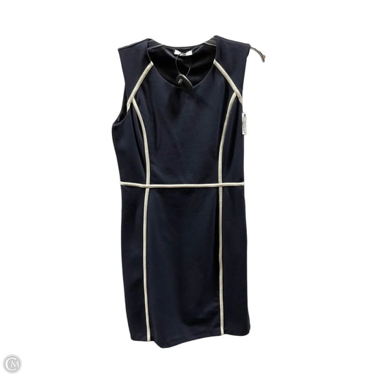 Dress Casual Midi By New York And Co In Blue & Cream, Size: M