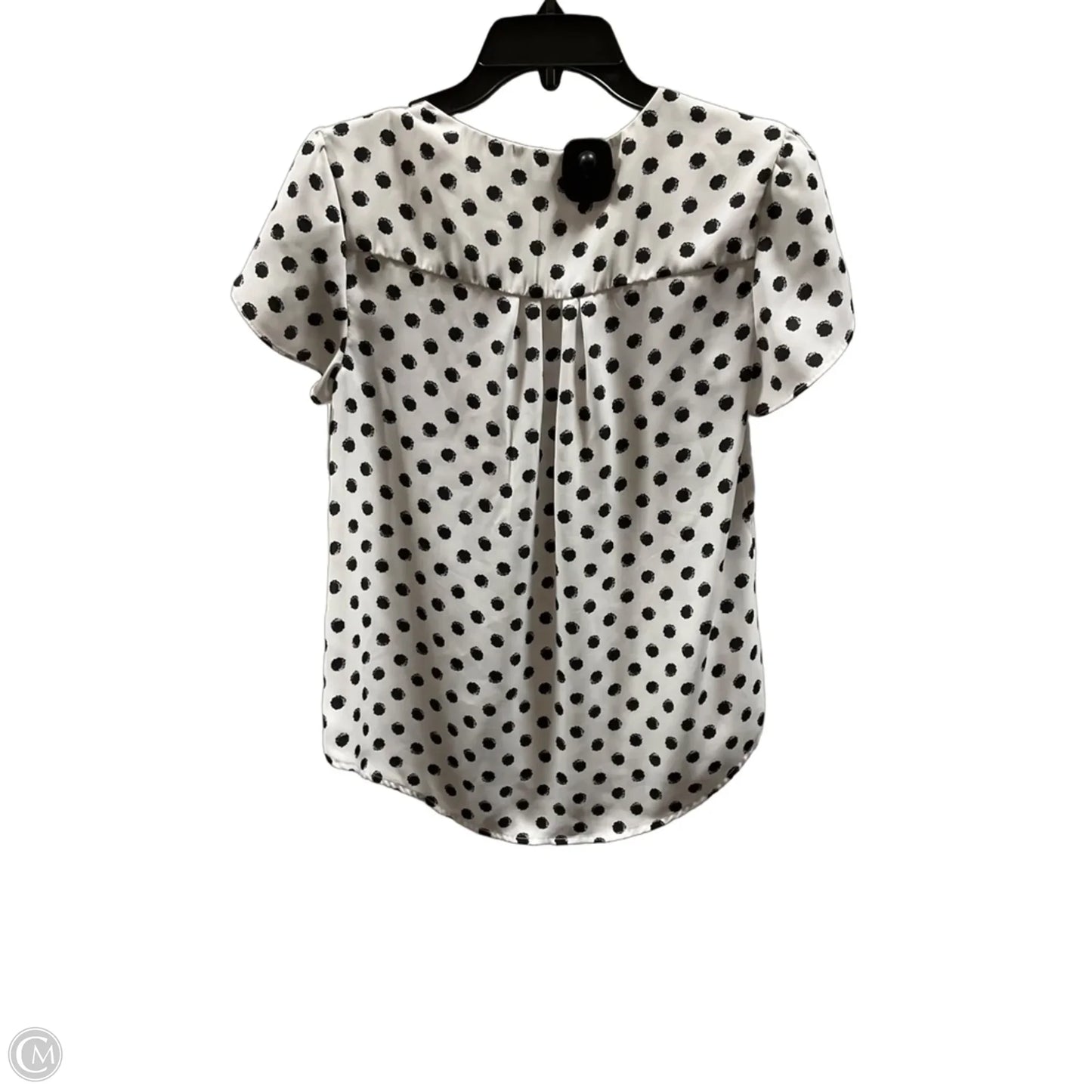 Top Short Sleeve By Hawthorn In Polkadot Pattern, Size: S