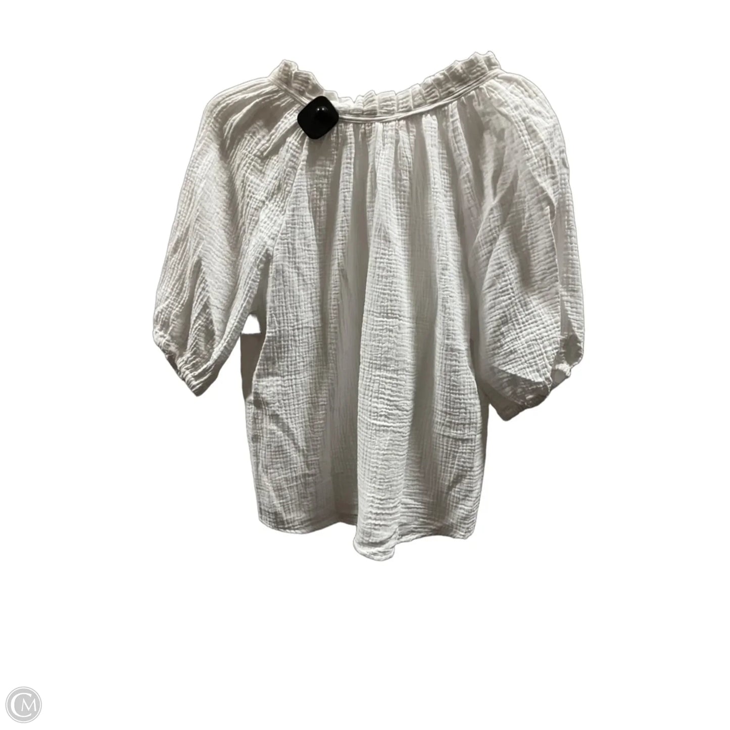 Top Short Sleeve By Just Living In White, Size: S