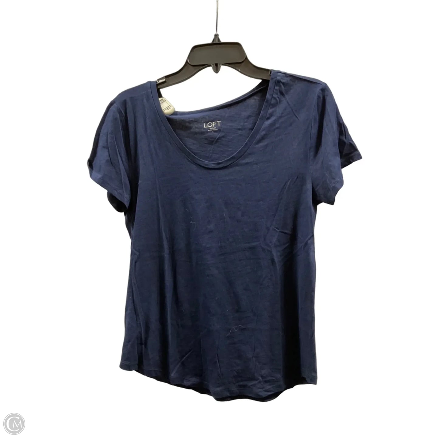 Top Short Sleeve By Loft In Blue, Size: S