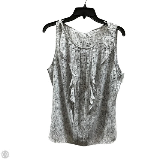 Top Sleeveless By Loft In Black & Cream, Size: L