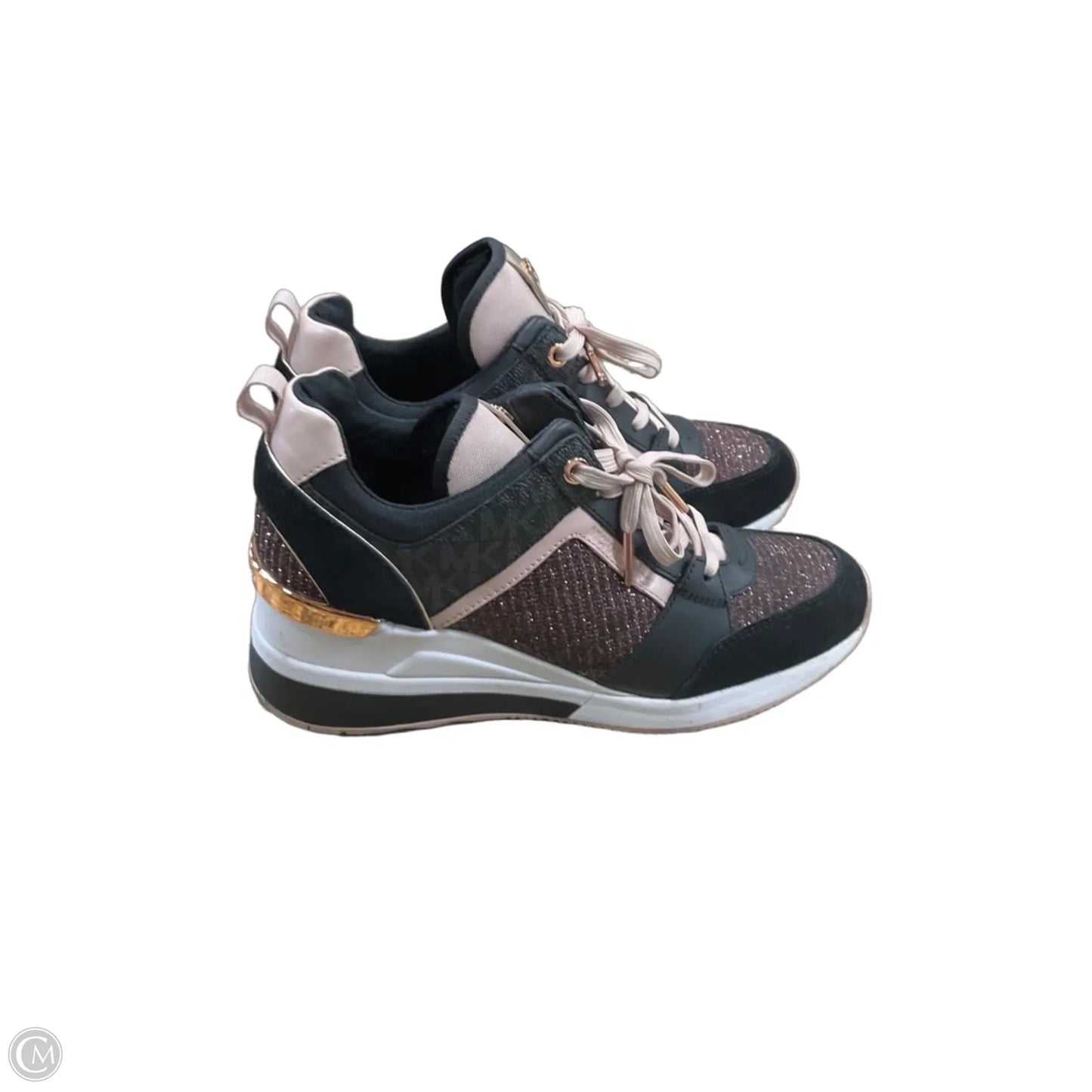 Shoes Athletic By Michael By Michael Kors In Black & Pink, Size: 8