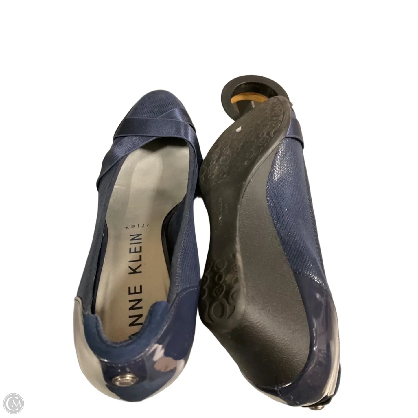 Shoes Heels Wedge By Anne Klein In Blue, Size: 9