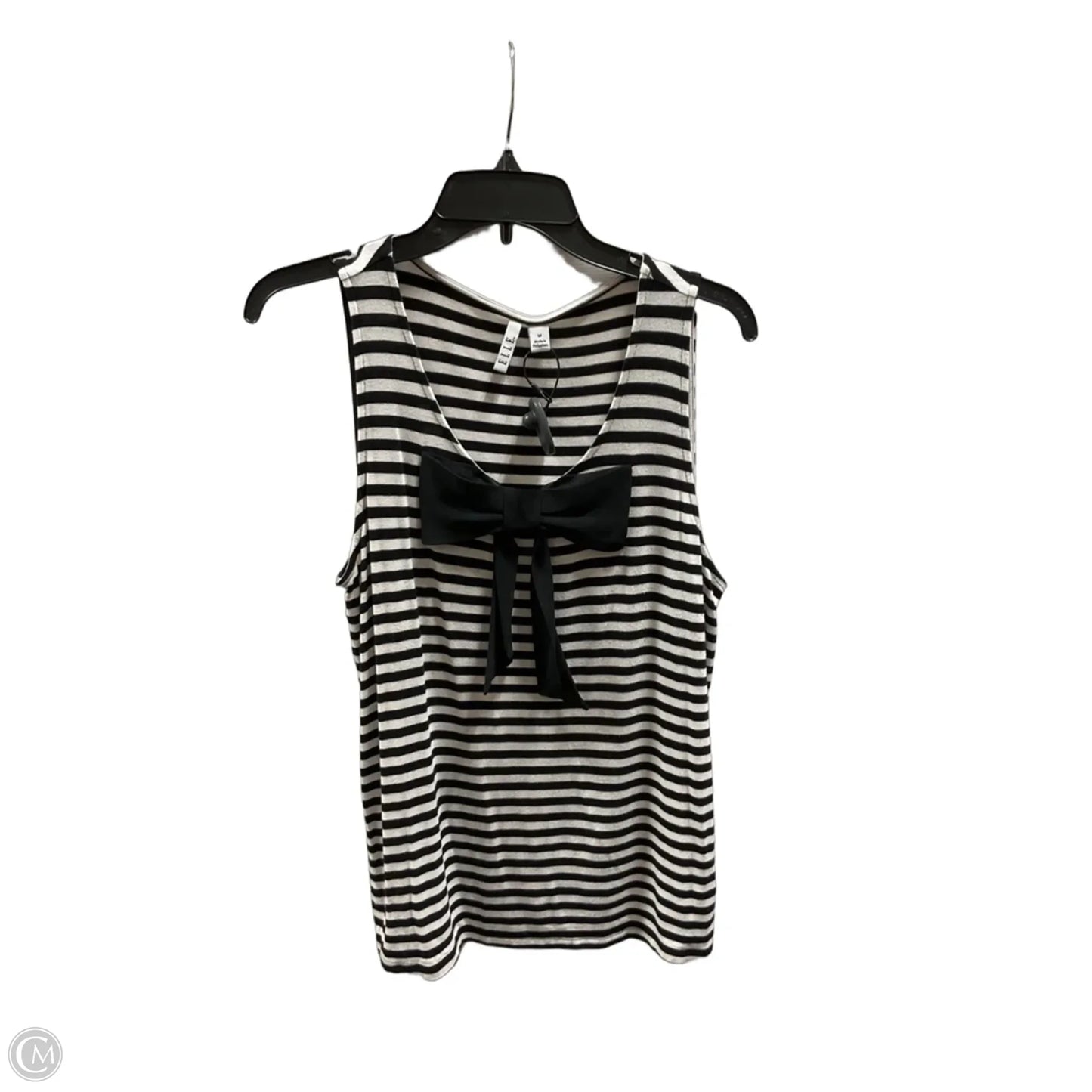 Top Sleeveless By Elle In Striped Pattern, Size: M