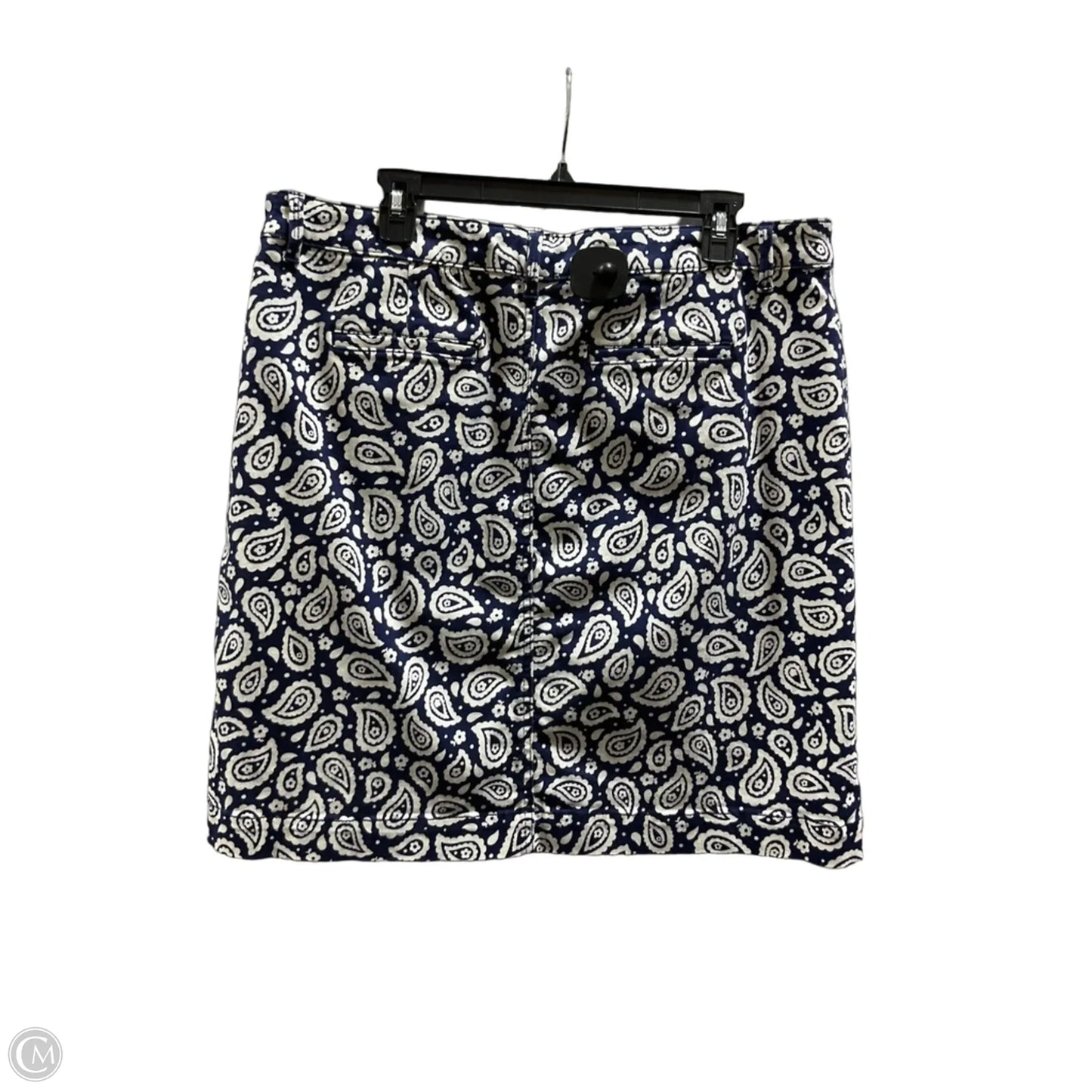 Skirt Midi By Talbots In Blue & White, Size: 16
