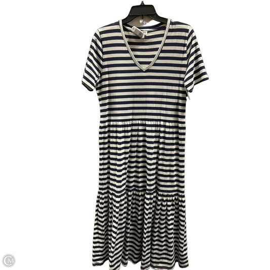 Dress Casual Midi By J. Crew In Striped Pattern, Size: M