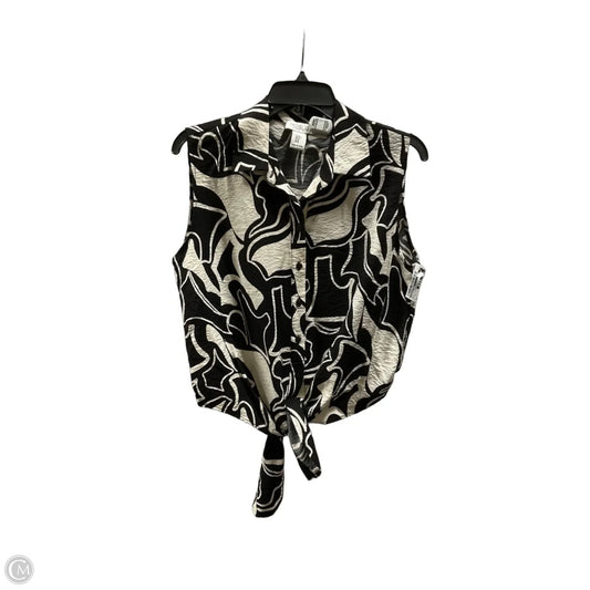 Top Sleeveless By Rachel Zoe In Black & Cream, Size: M