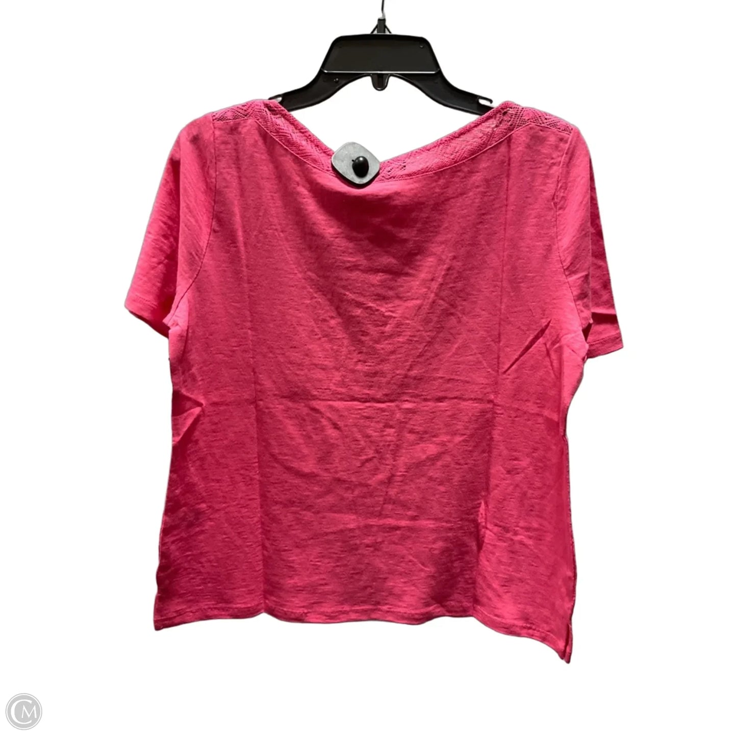 Top Short Sleeve By Talbots In Pink, Size: L