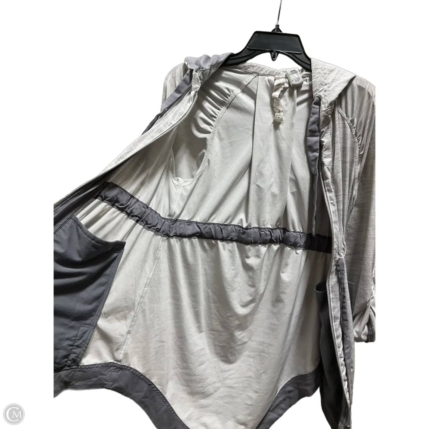 Athletic Jacket By Lululemon In Grey, Size: 4
