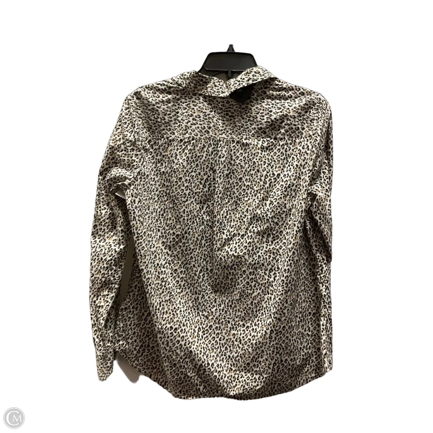 Blouse Long Sleeve By Talbots In Leopard Print, Size: M
