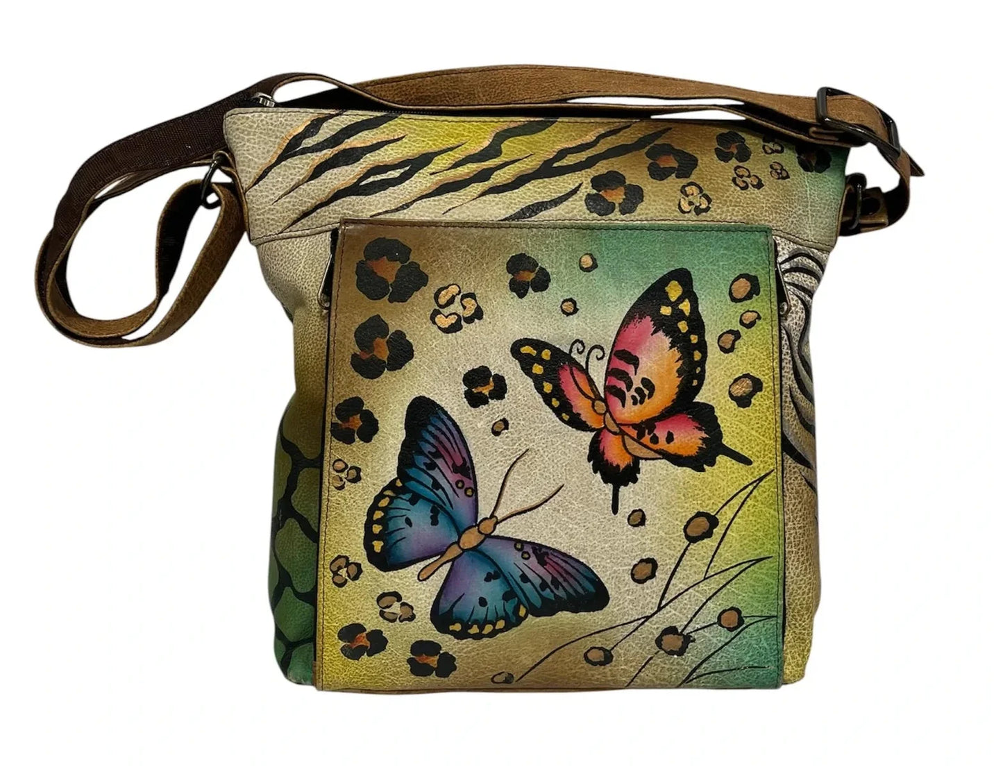 Handbag Leather By Anuschka, Size: Large