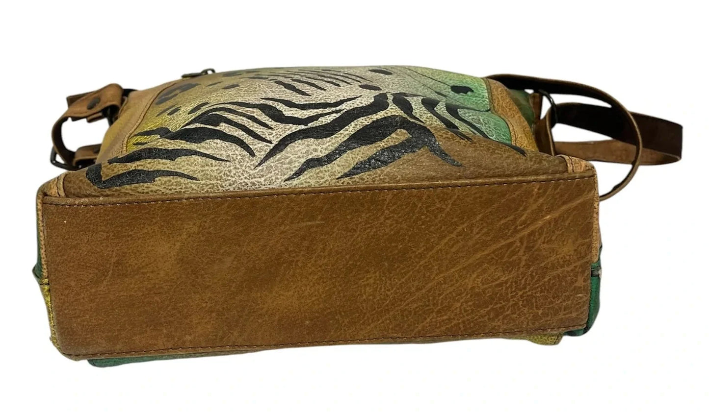 Handbag Leather By Anuschka, Size: Large