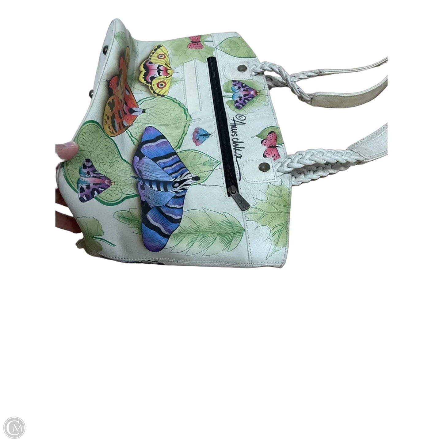 Handbag Leather By Anuschka, Size: Large