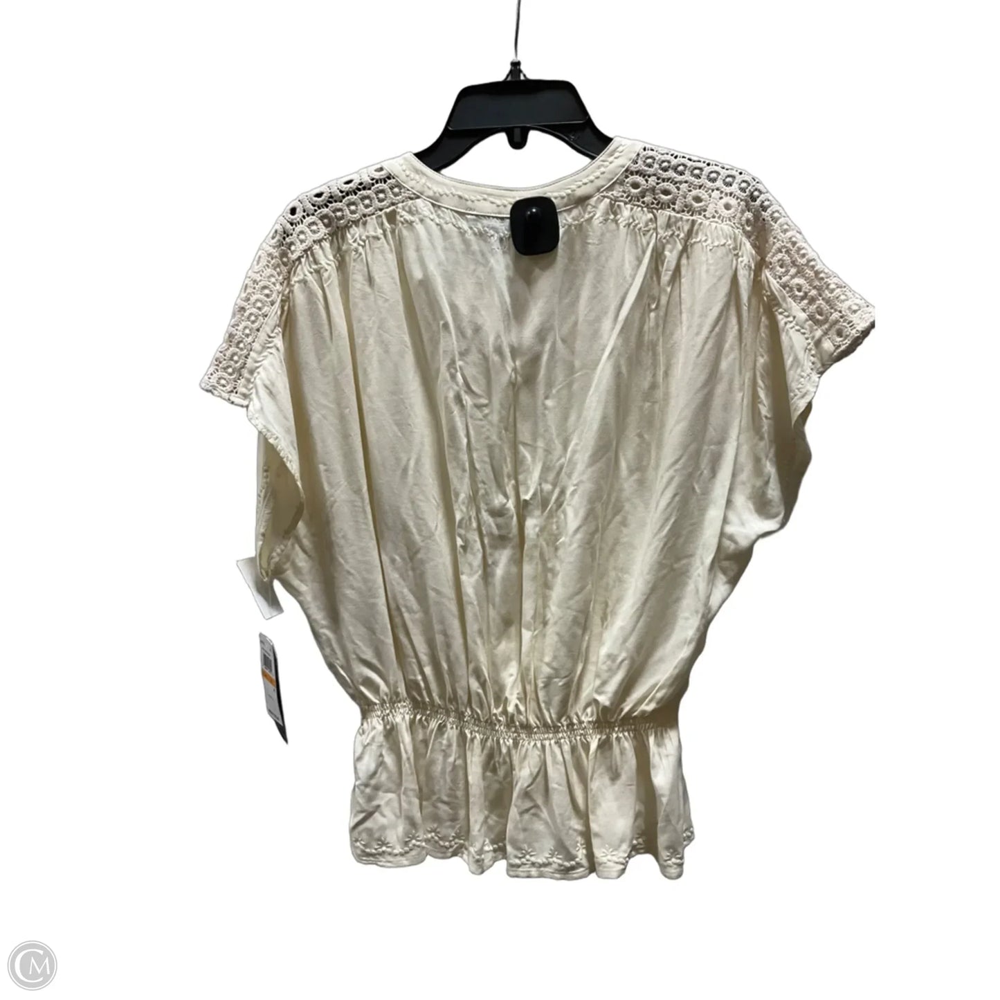 Top Short Sleeve By Democracy In Cream, Size: S