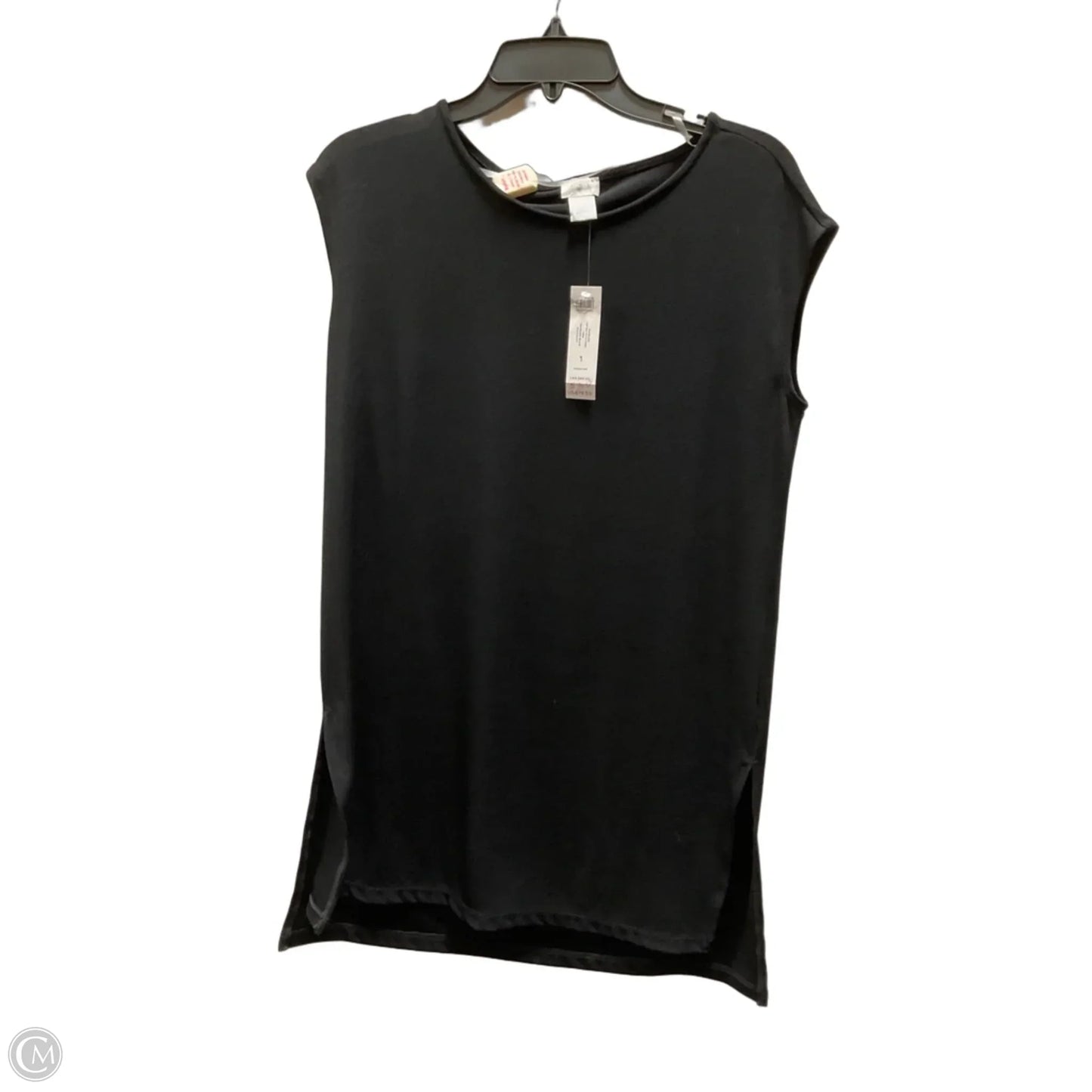 Top Sleeveless By Chicos In Black, Size: M