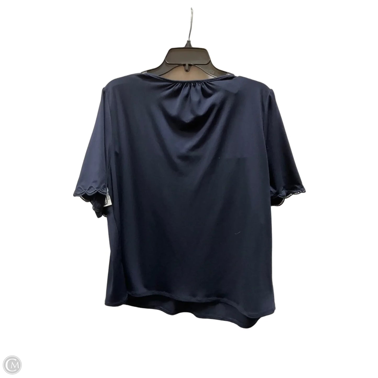 Top Short Sleeve By Adrianna Papell In Blue, Size: L