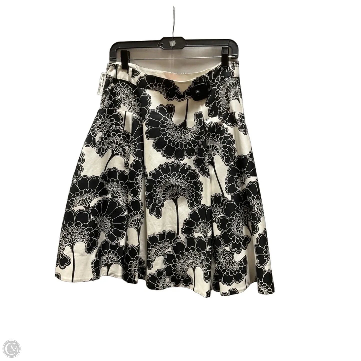 Skirt Midi By Kate Spade In Black & Cream, Size: 10