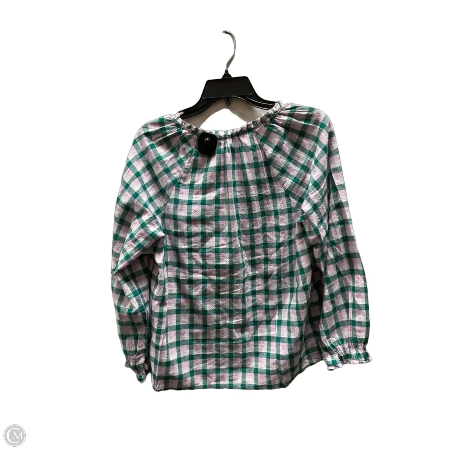 Top Long Sleeve By J. Crew In Green & Pink, Size: S