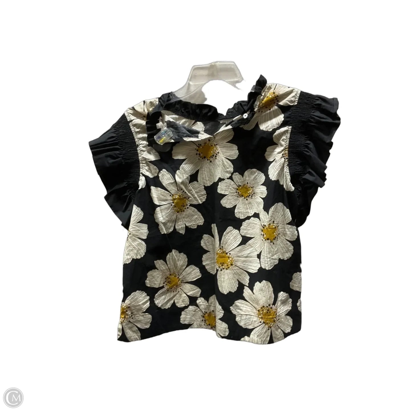 Top Short Sleeve By Jodifl In Black & Cream, Size: M