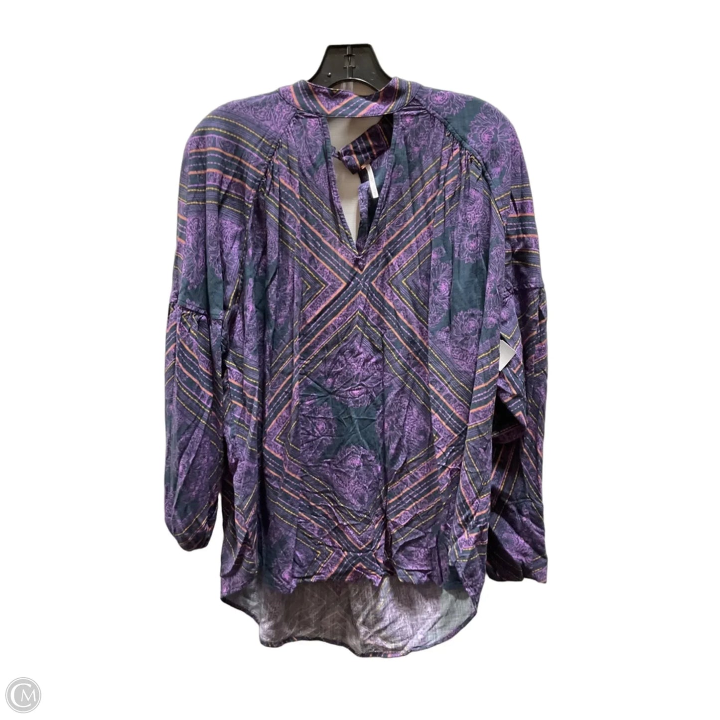Top Long Sleeve By Free People In Purple, Size: L