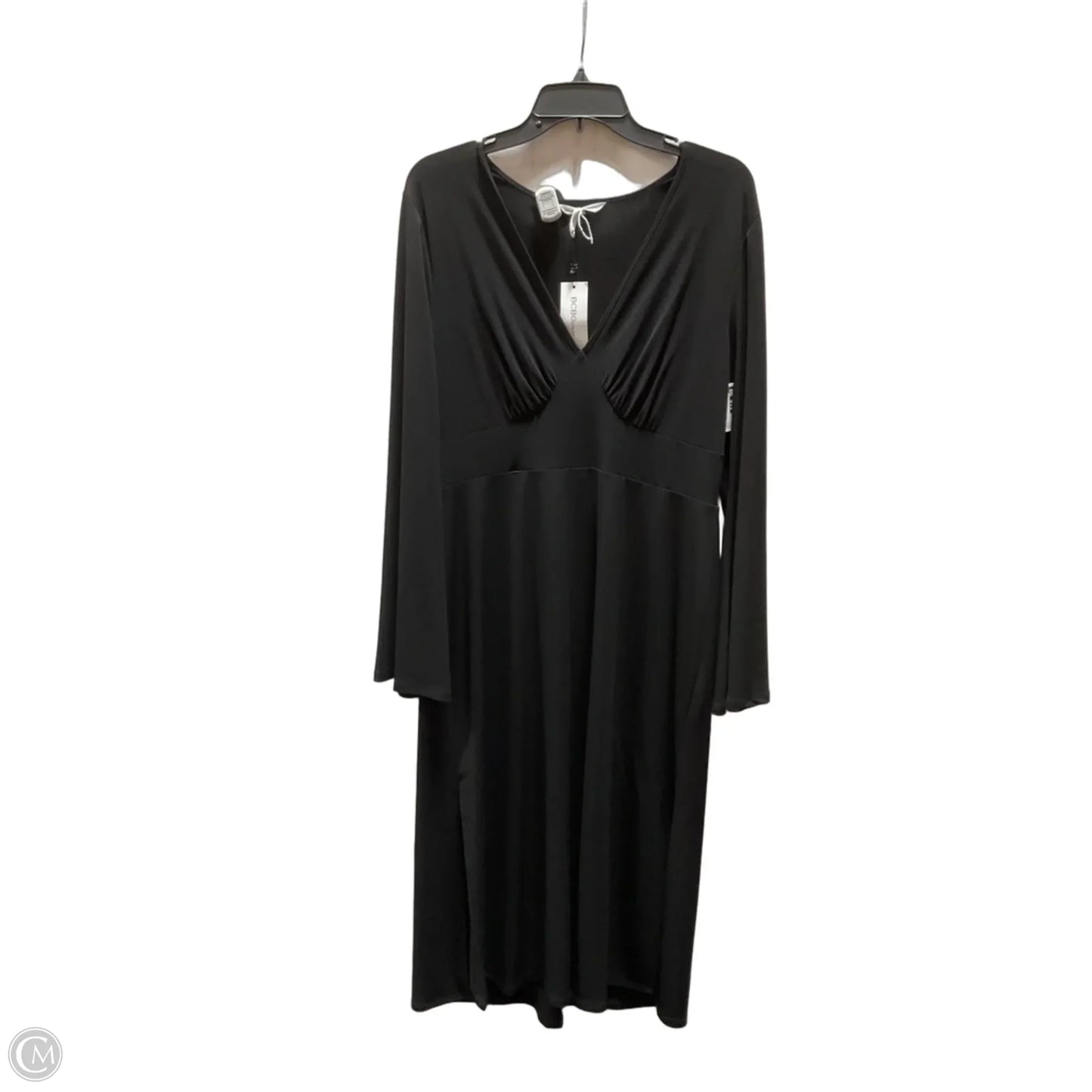 Dress Casual Midi By Bcbg In Black, Size: L