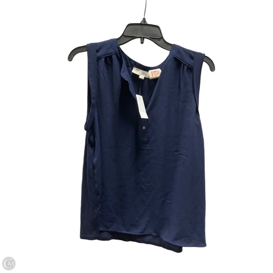 Top Sleeveless By Loft In Blue, Size: S